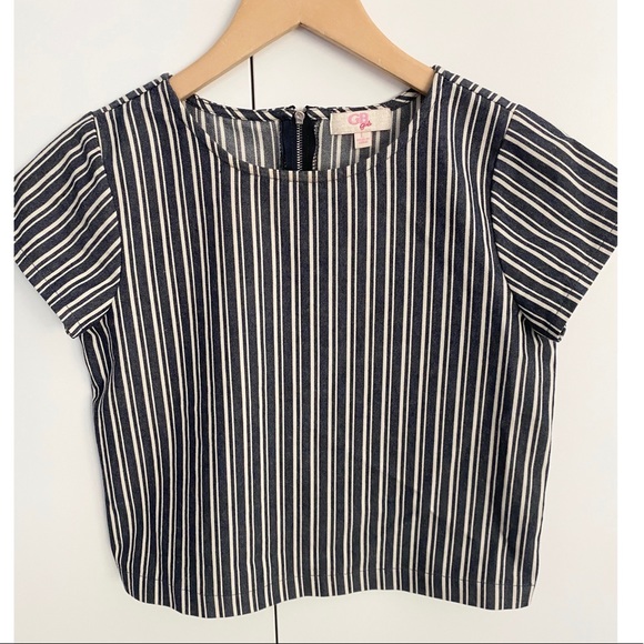 GB Navy Striped Top - Picture 1 of 4